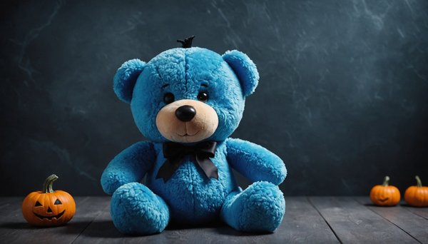 Découvrez la peluche bleu qui fait peur pour halloween